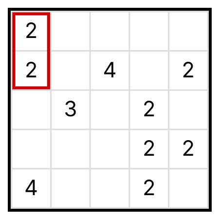 Two numbers in one rectangle